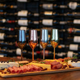 Jagged Ridge Wine Rooms Stainless Steel Champagne Flutes (Handwash Only) - Classy Steel Champagne Glass for Parties, Picnics & Special Occasions - Crafted for All Wine Enthusiasts - Set of 4 (Black) - Jagged Ridge Wine Rooms - Jagged Ridge Wine Rooms