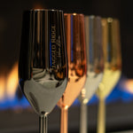 Jagged Ridge Wine Rooms Stainless Steel Champagne Flutes (Handwash Only) - Classy Steel Champagne Glass for Parties, Picnics & Special Occasions - Crafted for All Wine Enthusiasts - Set of 4 (Black) - Jagged Ridge Wine Rooms - Jagged Ridge Wine Rooms