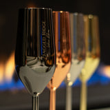 Jagged Ridge Wine Rooms Stainless Steel Champagne Flutes (Handwash Only) - Classy Steel Champagne Glass for Parties, Picnics & Special Occasions - Crafted for All Wine Enthusiasts - Set of 4 (Black) - Jagged Ridge Wine Rooms - Jagged Ridge Wine Rooms