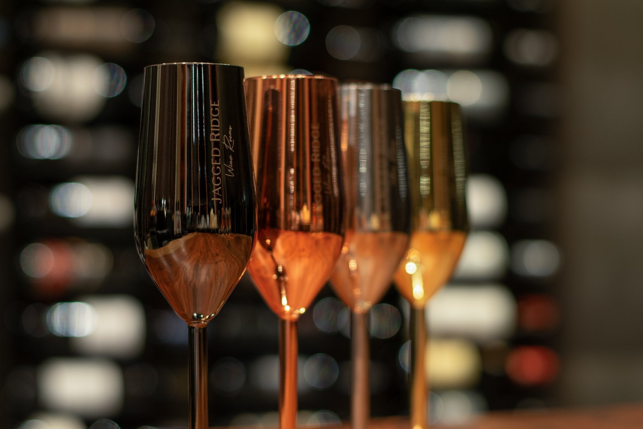 Jagged Ridge Wine Rooms Stainless Steel Champagne Flutes (Handwash Only) - Classy Steel Champagne Glass for Parties, Picnics & Special Occasions - Crafted for All Wine Enthusiasts - Set of 4 (Black) - Jagged Ridge Wine Rooms - Jagged Ridge Wine Rooms