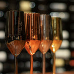 Jagged Ridge Wine Rooms Stainless Steel Champagne Flutes (Handwash Only) - Classy Steel Champagne Glass for Parties, Picnics & Special Occasions - Crafted for All Wine Enthusiasts - Set of 4 (Black) - Jagged Ridge Wine Rooms - Jagged Ridge Wine Rooms