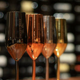 Jagged Ridge Wine Rooms Stainless Steel Champagne Flutes (Handwash Only) - Classy Steel Champagne Glass for Parties, Picnics & Special Occasions - Crafted for All Wine Enthusiasts - Set of 4 (Black) - Jagged Ridge Wine Rooms - Jagged Ridge Wine Rooms